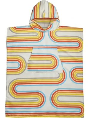 PACKTOWL CHANGING PONCHO L/XL Retro Curve pončo/ručník barevné zatáčky Vrácení Zdarma