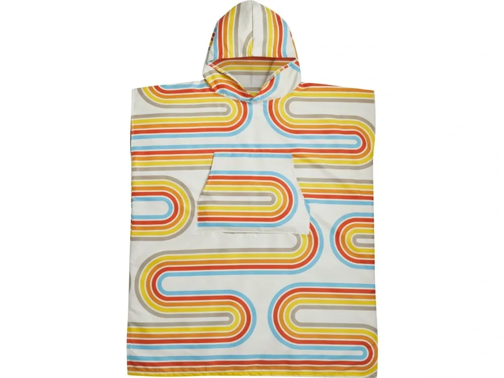 PACKTOWL CHANGING PONCHO L/XL Retro Curve pončo/ručník barevné zatáčky Vrácení Zdarma