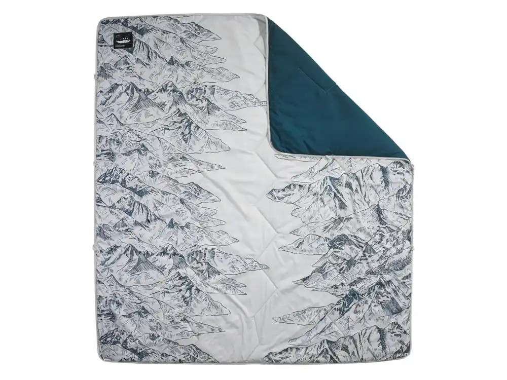 Thermarest ARGO BLANKET Valley View Print eraloftová přikrývka šedá hory Časově Omezené