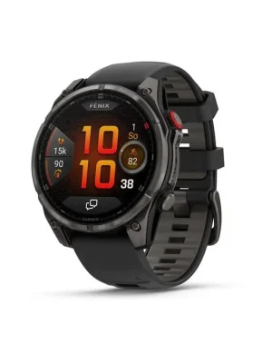 Kup Teď Garmin fenix 8 Pro – 47 mm, AMOLED, Sapphire, Carbon grey DLC titanium se silikonovým řemínkem Black/Pebble Grey