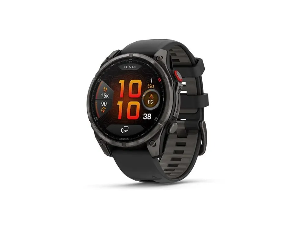 Kup Teď Garmin fenix 8 Pro – 47 mm, AMOLED, Sapphire, Carbon grey DLC titanium se silikonovým řemínkem Black/Pebble Grey