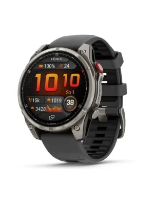 Ihned K Objednání Garmin fenix 8 Pro – 47 mm, AMOLED, Sapphire, Titanium se silikonovým řemínkem Graphite/Black