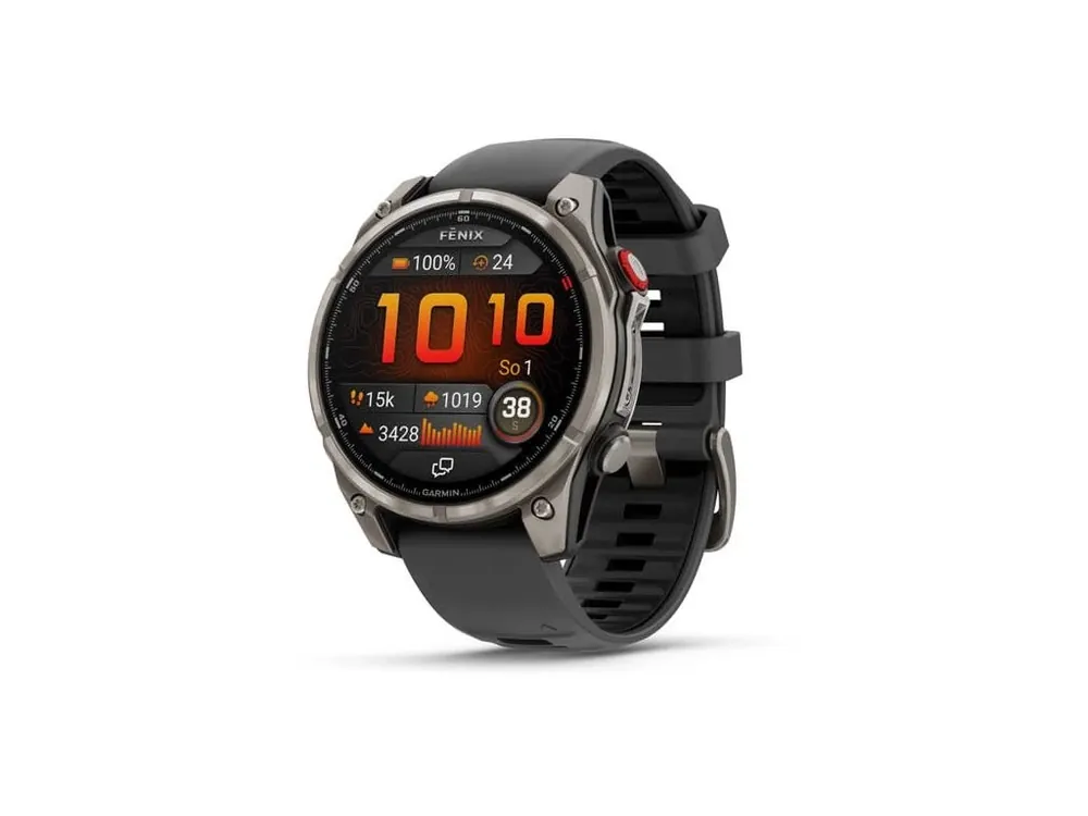 Ihned K Objednání Garmin fenix 8 Pro – 47 mm, AMOLED, Sapphire, Titanium se silikonovým řemínkem Graphite/Black