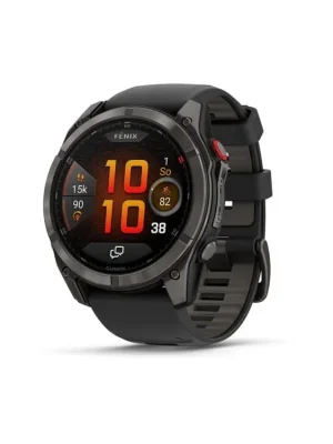 Ihned K Objednání Garmin fenix 8 Pro – 51 mm, AMOLED, Sapphire, Carbon grey DLC titanium se silikonovým řemínkem Black/Pebble Grey