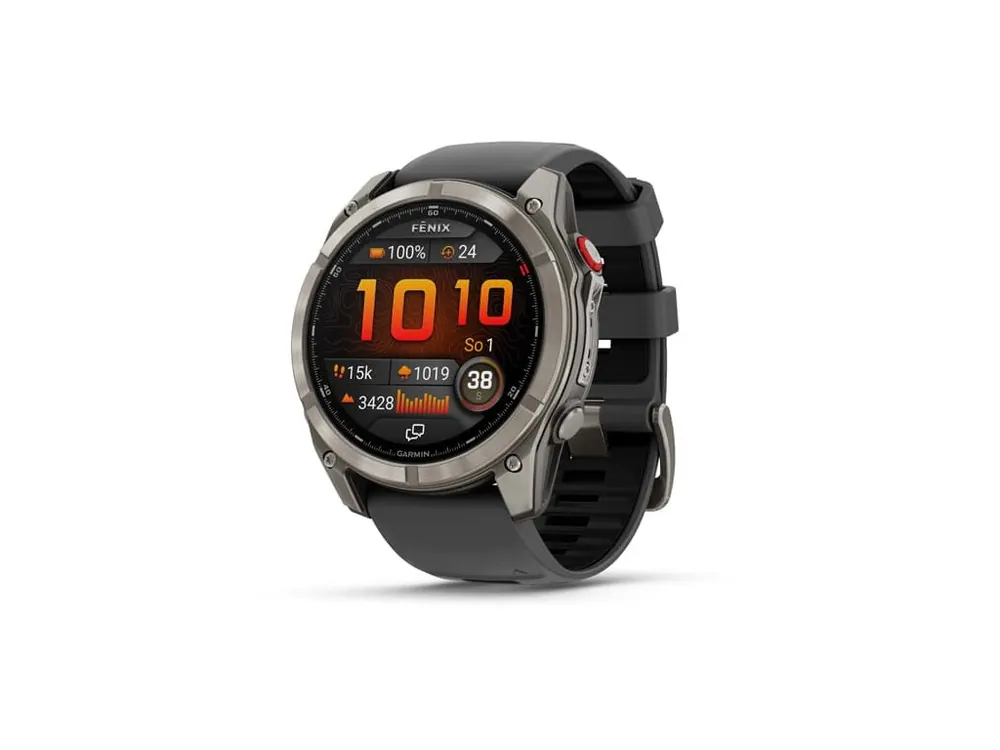 Autentický Garmin fenix 8 Pro – 51 mm, AMOLED, Sapphire, Titanium se silikonovým řemínkem Graphite/Black