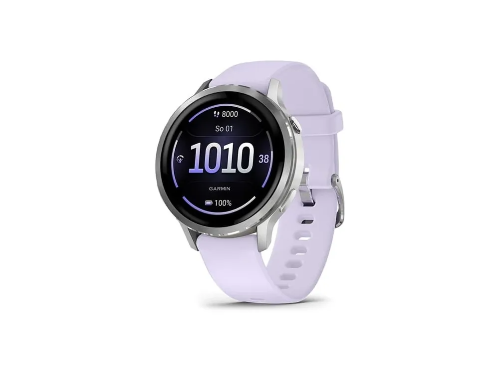 Garmin Venu 4 – 41 mm, Silver / Periwinkle silikonový řemínek Must-Have