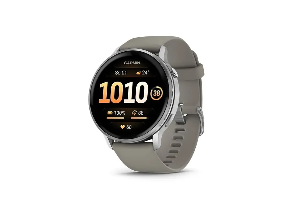 Garmin Venu 4 – 45 mm, Silver / Silver Gray silikonový řemínek Cenově Výhodný