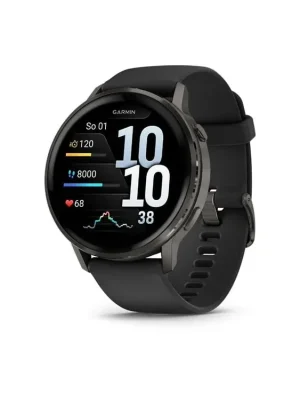 Horká Nabídka Garmin Venu 4 – 45 mm, Slate a Černý silikonový řemínek