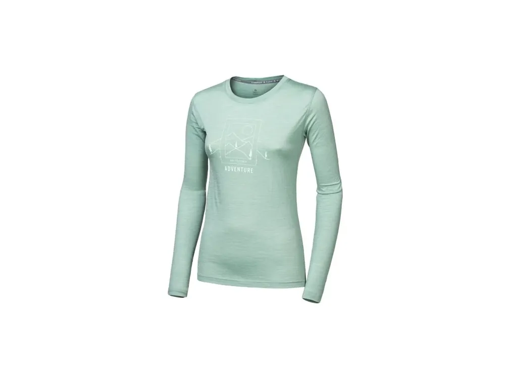 Zlevněný SENSOR MERINO AIR SAY YES dámské triko dl.rukáv basil green