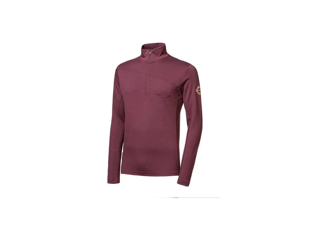 SENSOR MERINO EXTREME UP pánská mikina dl.rukáv zip port red Sezónní Sleva