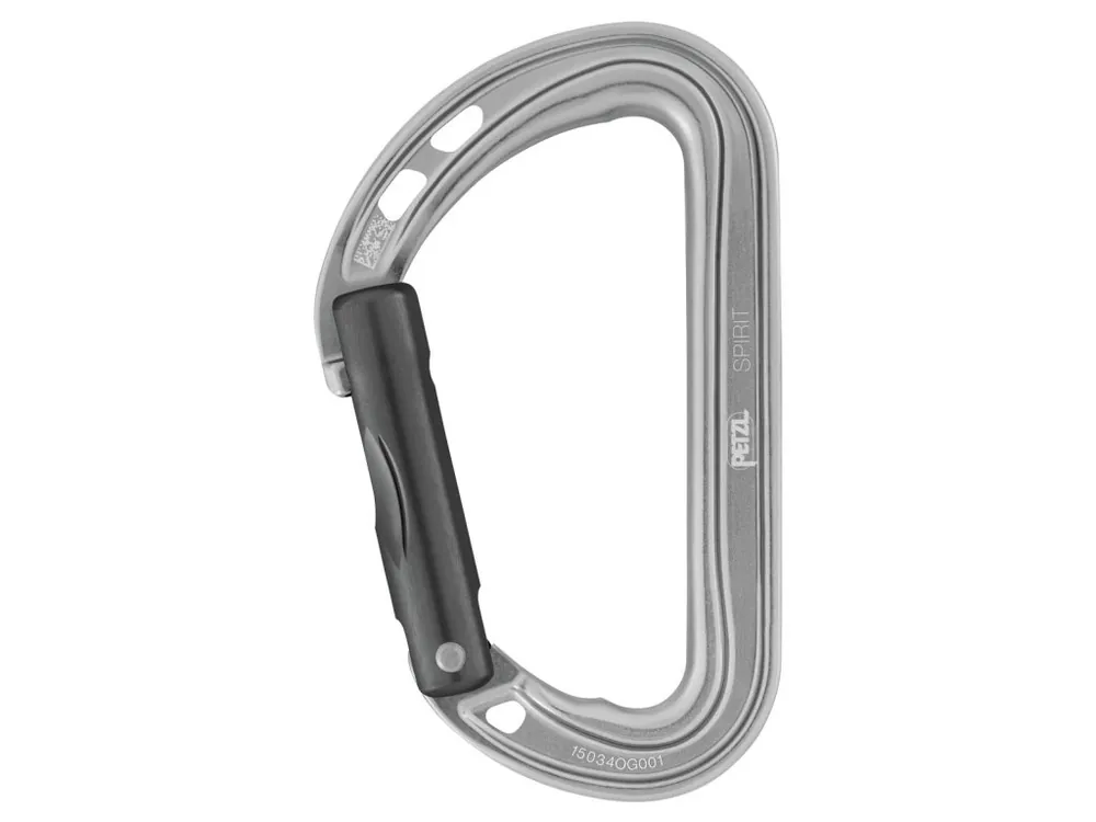 Super Cena Petzl SPIRIT STRAIGHT šedá karabina - rovný zámek