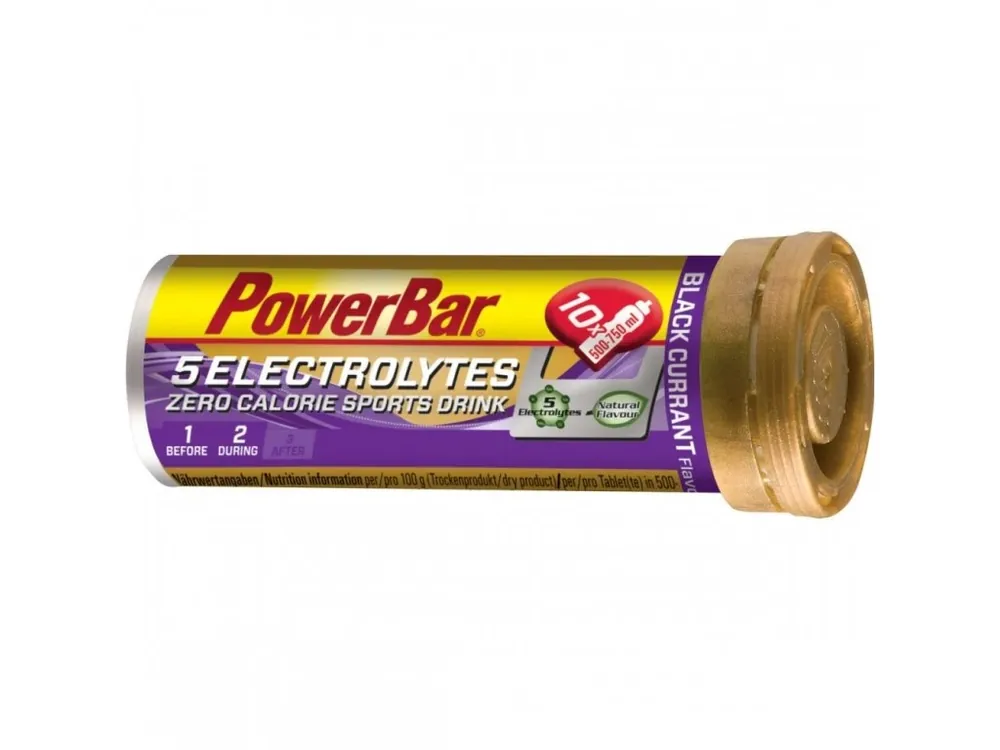 Značkový POWER BAR 5 Electrolytes Sport drink Černý rybíz