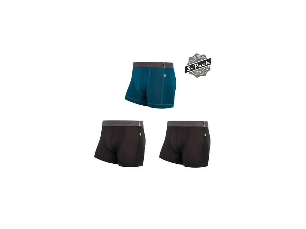 SENSOR COOLMAX TECH 3-PACK pánské trenky černá/safír Nejlepší Cena