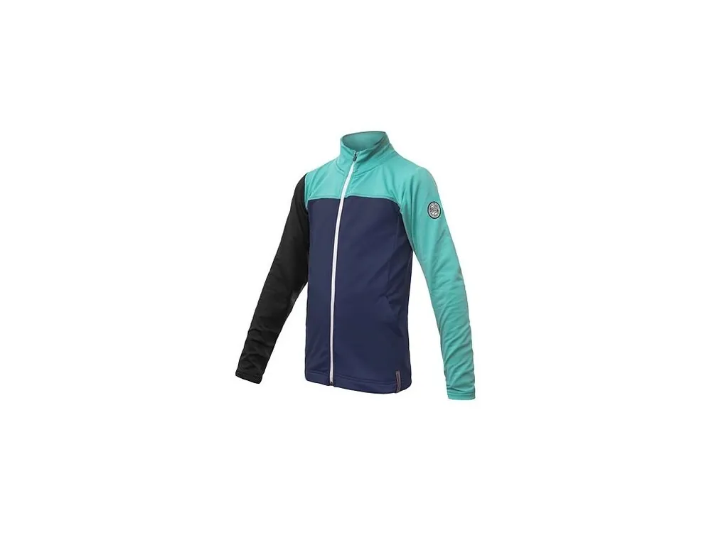 SENSOR COOLMAX THERMO dětská mikina celozip deep blue/sea green/černá Aktuální