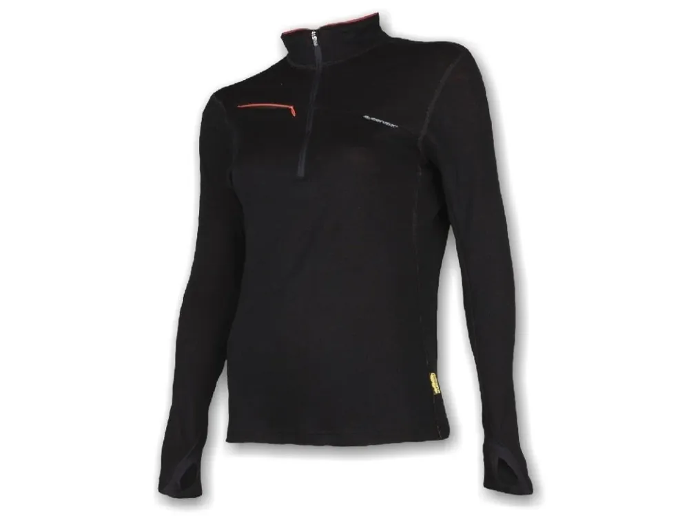 Koupit Online SENSOR MERINO 330 W krátký zip černá vel. M