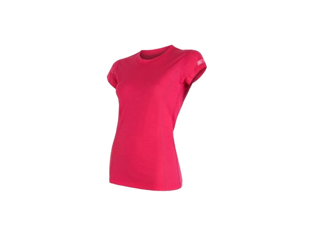 Finální Výprodej SENSOR MERINO ACTIVE dámské triko kr.rukáv magenta