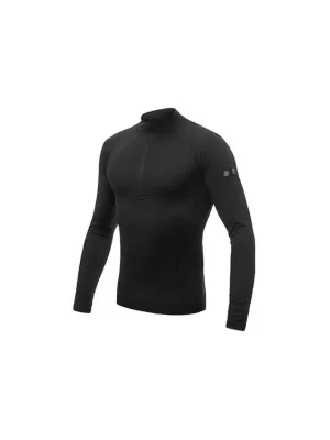 Ihned K Objednání SENSOR MERINO ACTIVE pánské triko dl.rukáv stoják zip černá
