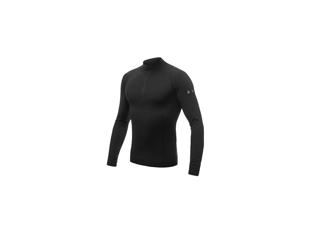 Ihned K Objednání SENSOR MERINO ACTIVE pánské triko dl.rukáv stoják zip černá