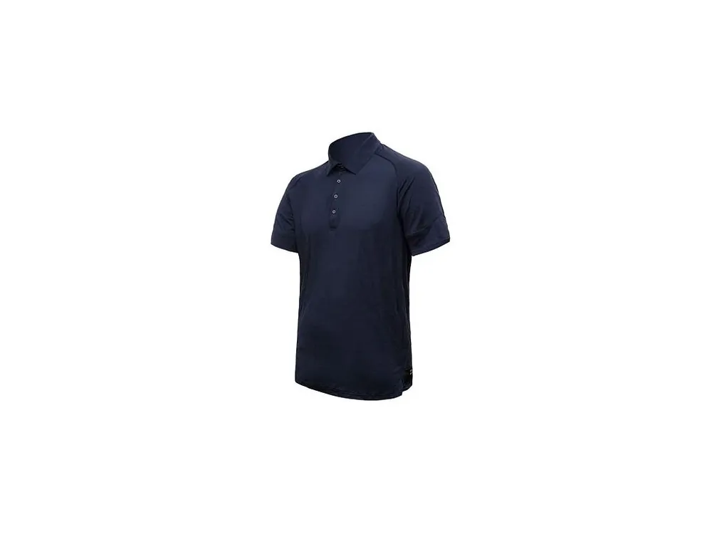 SENSOR MERINO ACTIVE polo pánské triko kr.rukáv deep blue Akce
