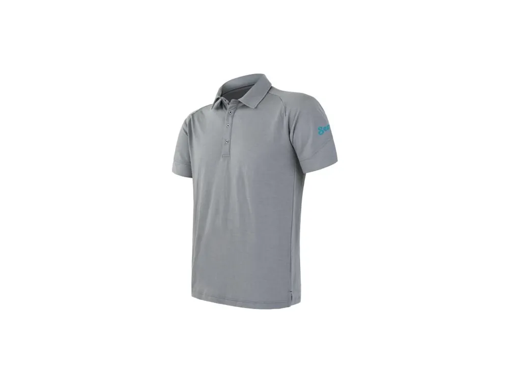 SENSOR MERINO ACTIVE POLO pánské triko kr.rukáv šedá Cenově Výhodný
