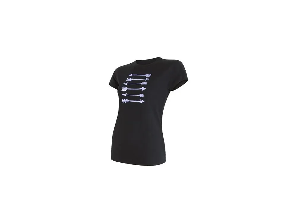 Časově Omezené SENSOR MERINO ACTIVE ARROWS dámské triko kr.rukáv černá