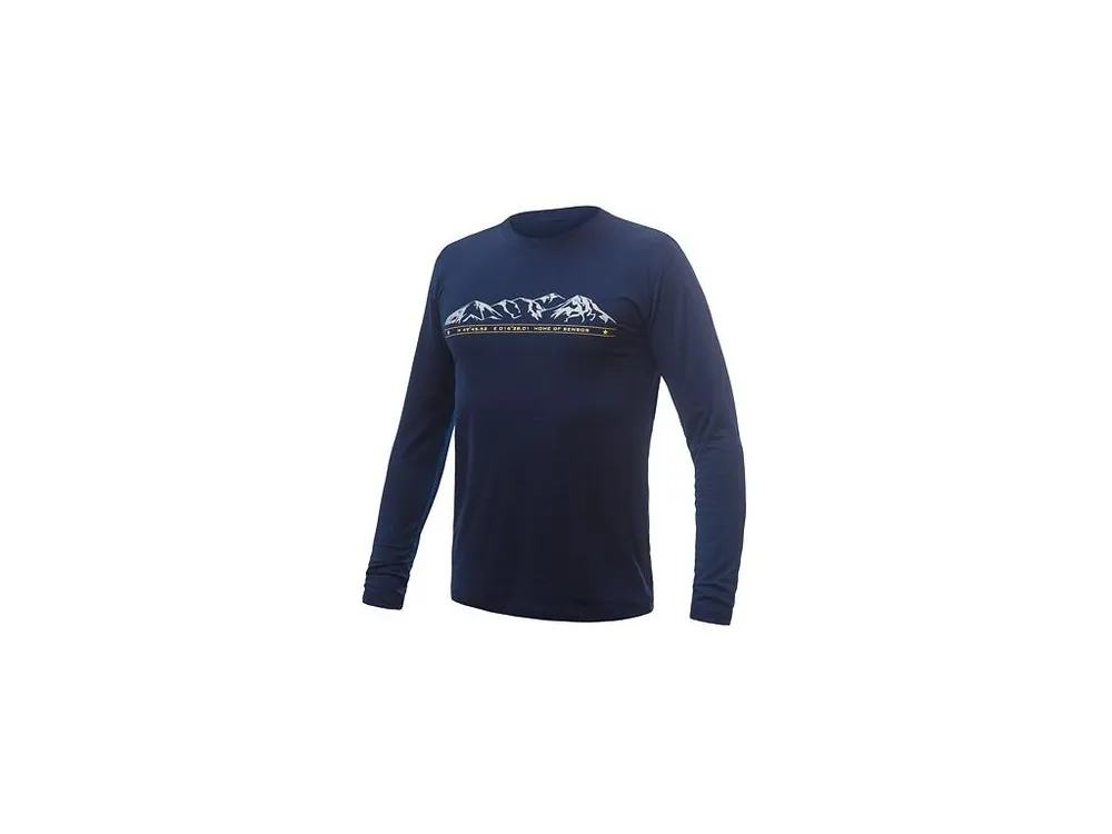 Přímo Od Výrobce SENSOR MERINO ACTIVE MOUNTAINS pánské triko dl.rukáv deep blue