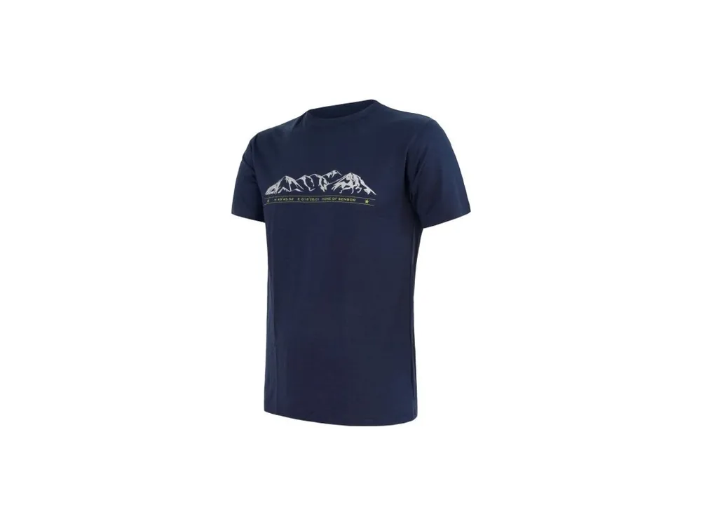 SENSOR MERINO ACTIVE MOUNTAINS pánské triko kr.rukáv deep blue Tovární Cena