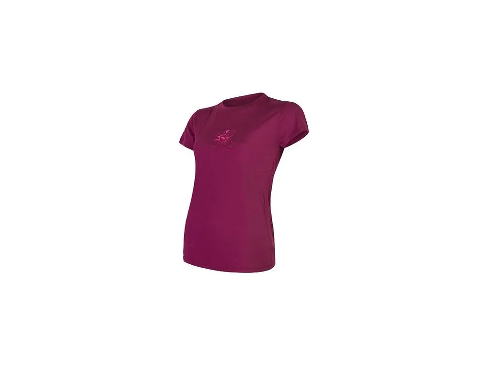 SENSOR MERINO ACTIVE ORCHID dámské triko kr.rukáv lilla Nová Kolekce