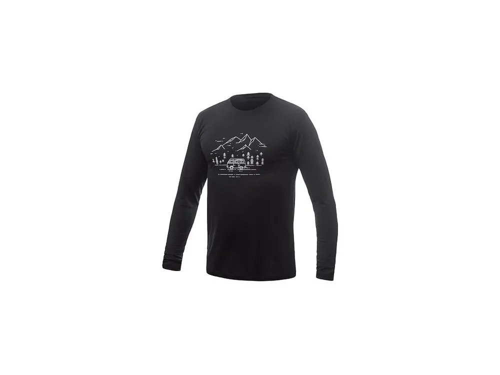 Autentický SENSOR MERINO ACTIVE VAN LIFE pánské triko dl.rukáv černá