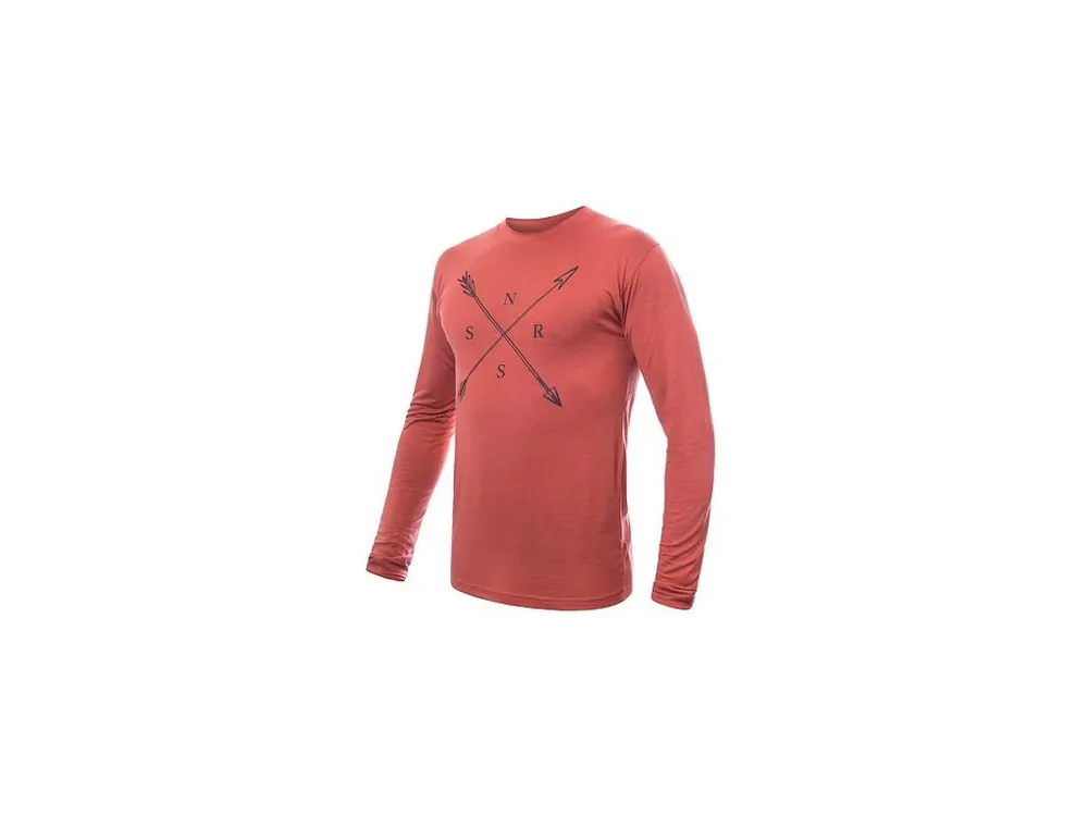 SENSOR MERINO ACTIVE SNSR pánské triko dl.rukáv terracotta Oblíbený