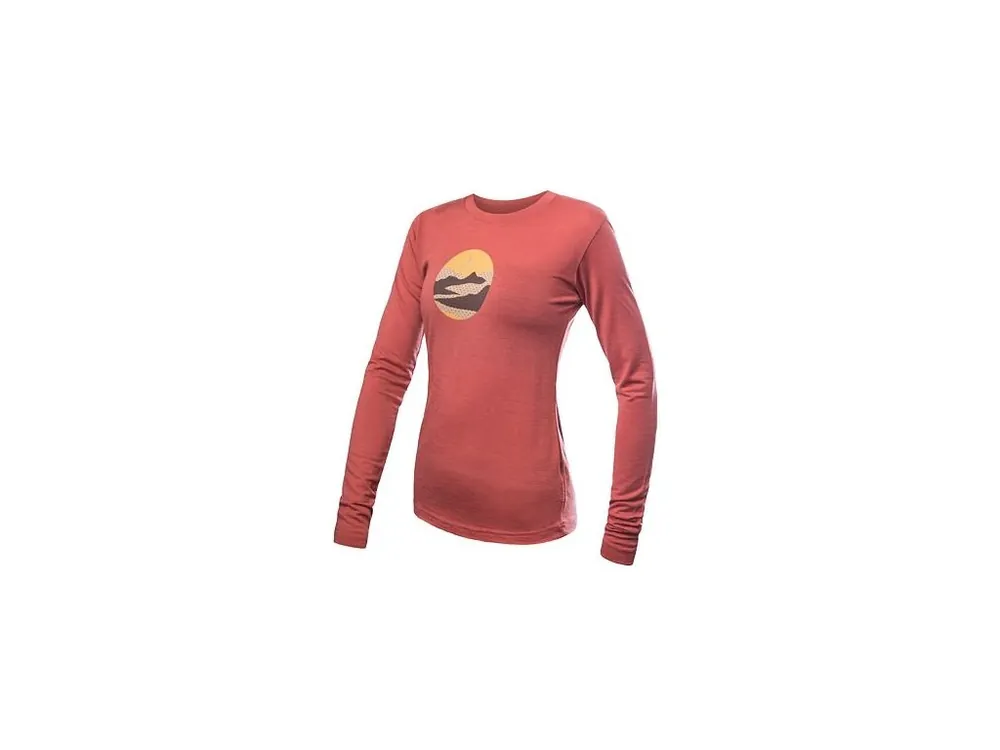 SENSOR MERINO ACTIVE TRIGLAV dámské triko dl.rukáv terracotta Pouze Dnes