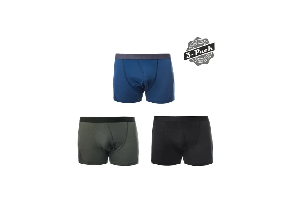 SENSOR MERINO AIR 3-PACK pánské trenky černá/tm.modrá/olive Hit Sezóny