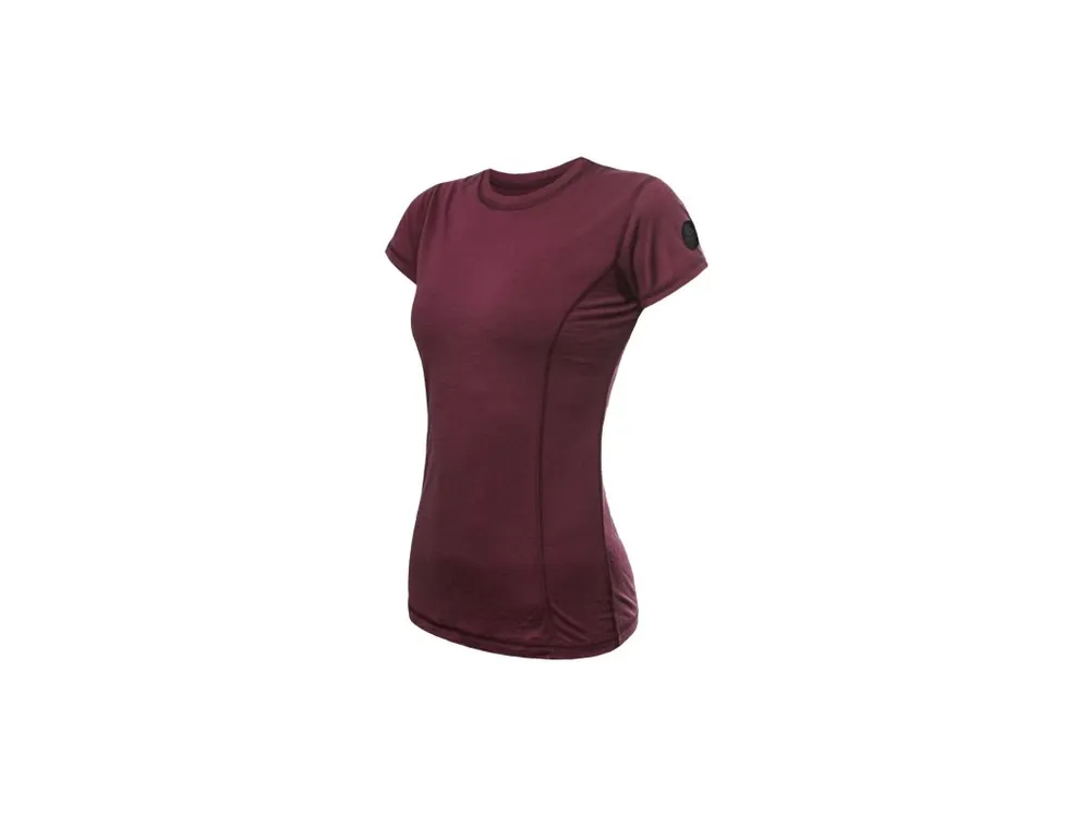 SENSOR MERINO AIR dámské triko kr.rukáv port red Autentický