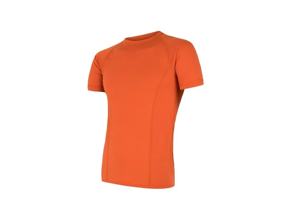 SENSOR MERINO AIR pánské triko kr.rukáv tm.oranžová Originální