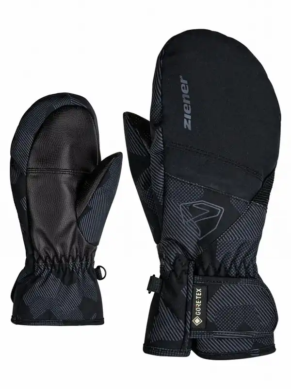 Ziener rukavice Levin GTX JR Mitten black gray ink camo Akční Nabídka