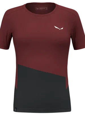 Salewa tričko PUEZ SPORTY DRY T-SHIRT W, syrah Speciální Cena