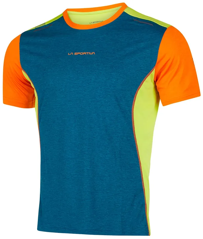 Cenový Hit La Sportiva tričko Tracer T-Shirt storm blue/lime punch