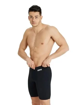 Arena plavky Mens Team Swim Jammer, solid black-white Nejprodávanější