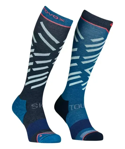 Značkový Ortovox ponožky Ski Tour Long Socks Women‘s Black Sea Surface
