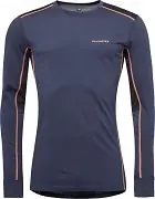 Super Cena Pánské merino triko KLIMATEX Tasman Merino - tmavě modrá/černá/oranžová - vel. S