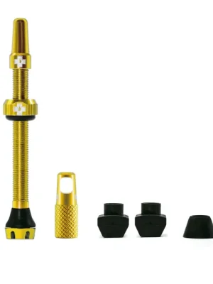 Cenový Hit Muc-Off Tubeless sada bezdušových ventilů, 60 mm, zlatá