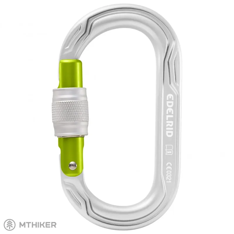 Levný EDELRID Oval Power 2500 Screw karabina, stříbrná