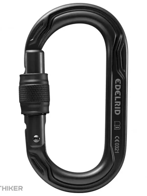Víkendová Akce EDELRID Oval Power 2500 Screw karabina, night