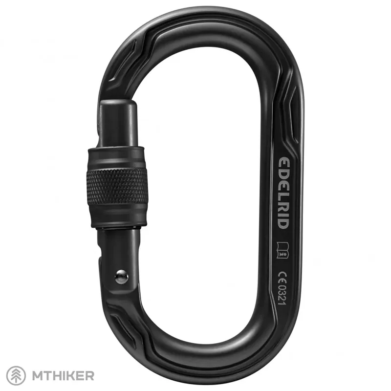 Víkendová Akce EDELRID Oval Power 2500 Screw karabina, night