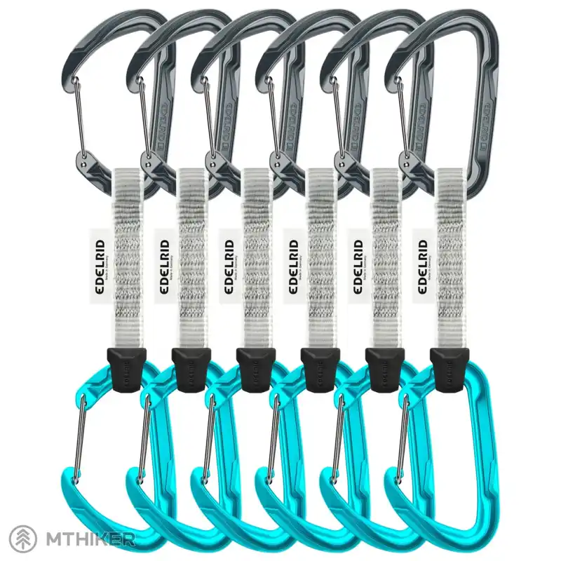 Oblíbený EDELRID Pure Wire Set Sixpack set expresek, 10 cm, 6 ks, slate-icemint
