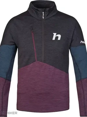 Hannah Niro Hz mikina, anthracite/prune purple mel Poslední Šance