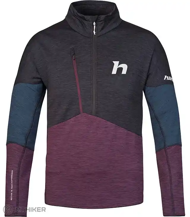 Hannah Niro Hz mikina, anthracite/prune purple mel Poslední Šance