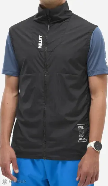 Millet INTENSE WINDBREAKER vesta, black/noir Dokud Zásoby Vydrží