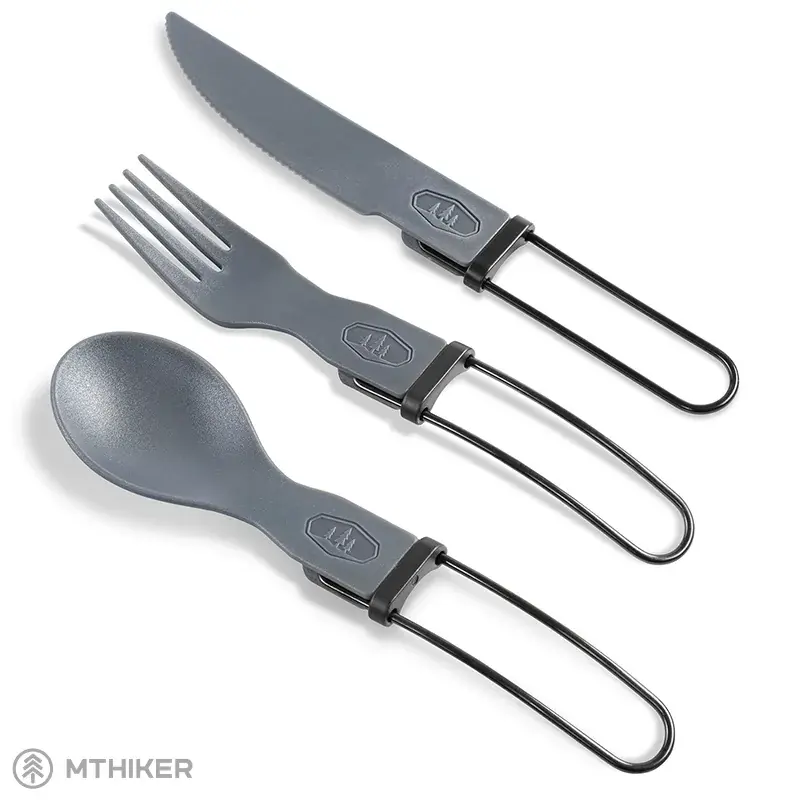 Pouze Dnes GSI Outdoors Tekk Trio Folding Cutlery Set kempinkový příbor