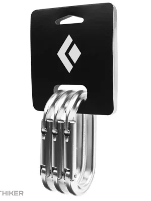 Black Diamond OVAL KEYLOCK 3 PACK set karabin, polished Výhodná Nabídka